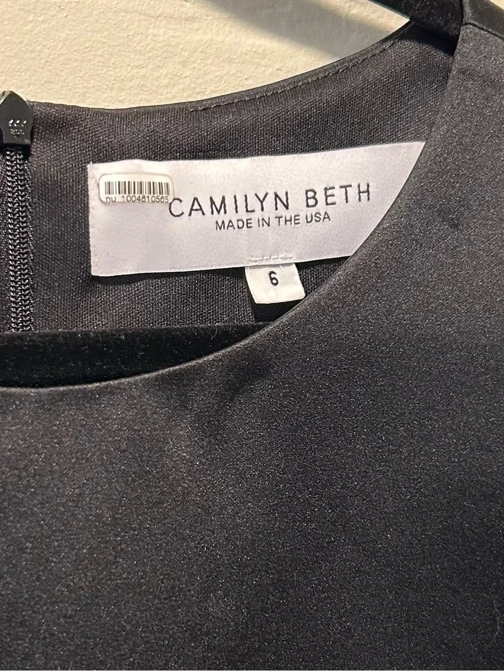 Camilyn Beth Sasha Black Satin Ruffle Flounce Hem Mini Dress Size 6 - Picture 2 of 9